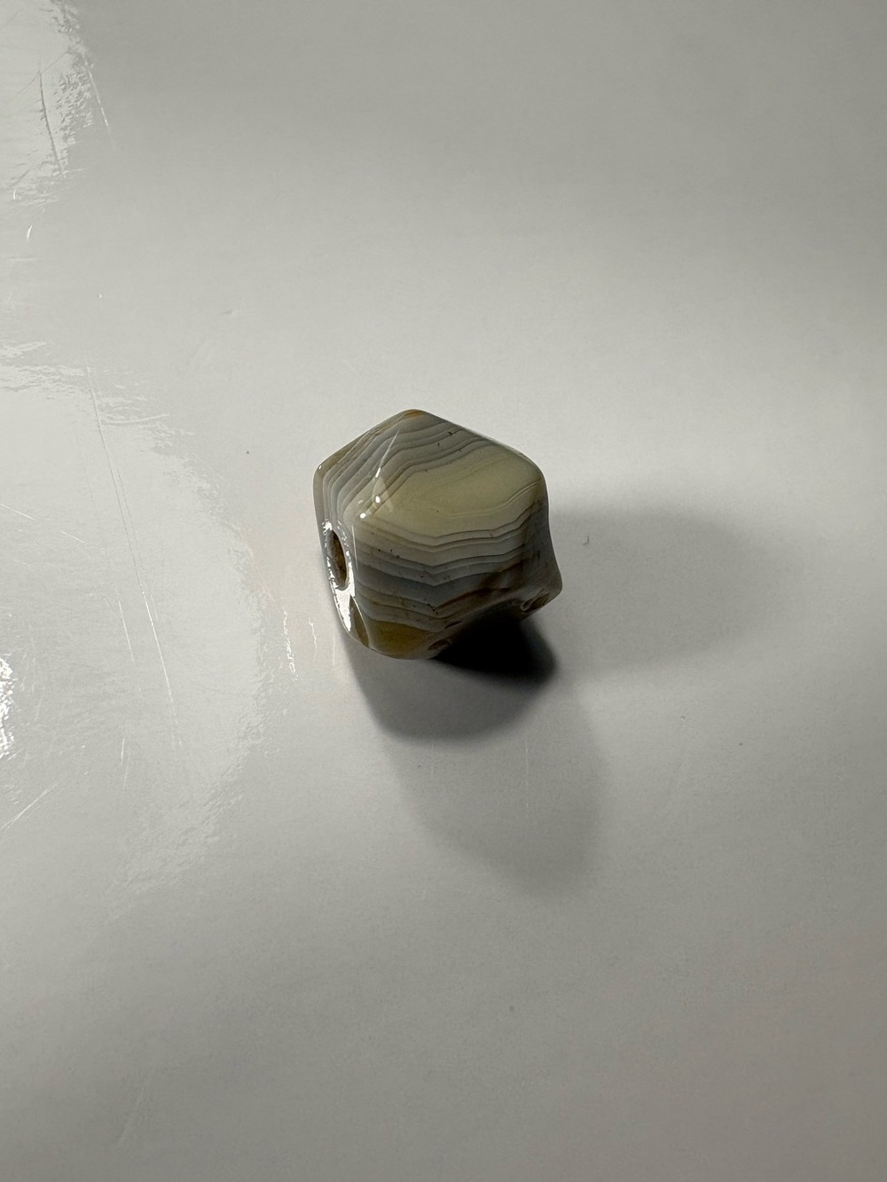 Natural Faceted Banded Agate Gemstone Bead Precut Polished for Jewelry Making